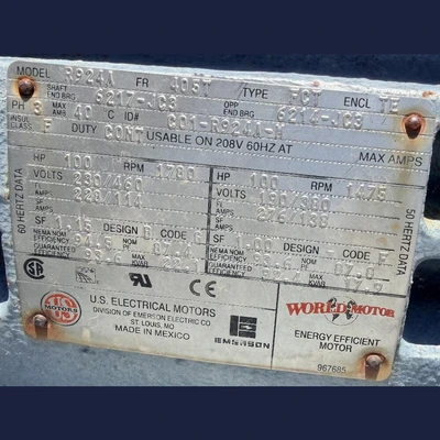 Used US MOTORS R924A A.C. Motors US | Savona Equipment LTD #1518900
