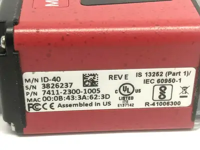 USED OMRON REV E MICROSCAN MICROHAWK ID-40 CODE READER