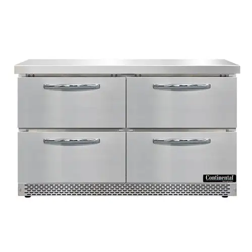 Continental SW48N-FB-D 48" Worktop Refrigerator W/ (2) Sections, 115v