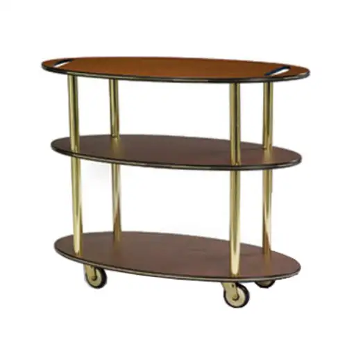 Geneva Oval Dessert Cart w/ Multi-Tiered Design - Mahogany (36304)