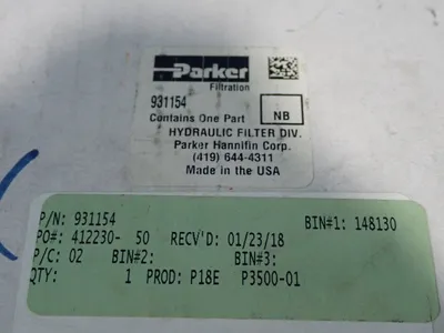 New | in-Stock PARKER 931154 Pressure Switches Ohio US | HGR 24 #869716