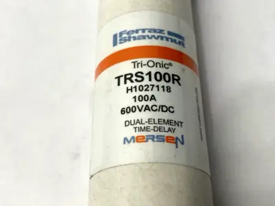 USED MERSEN DUAL-ELEMENT TIME-DELAY TRI-ONIC FUSE 600V 100A