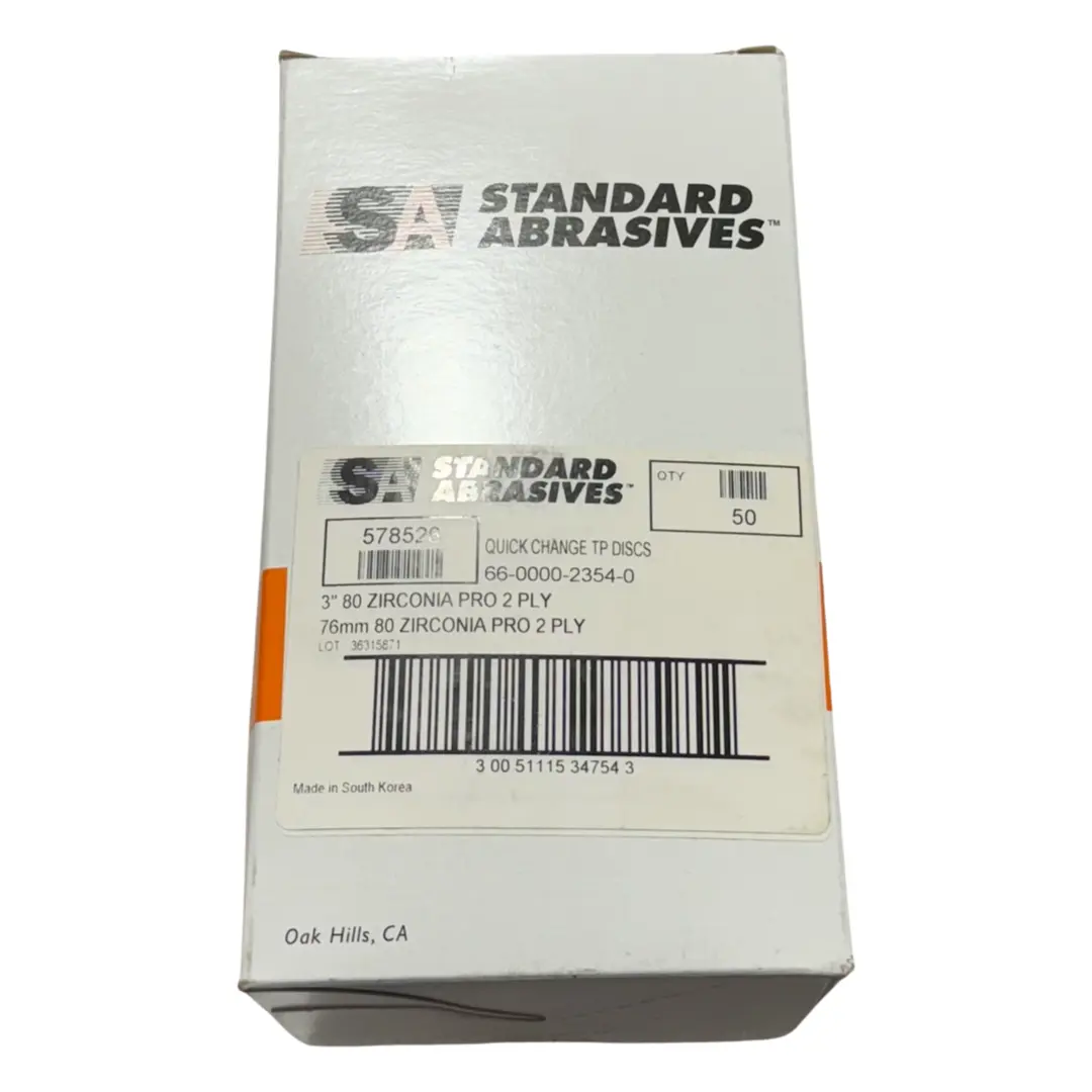 Standard Abrasives 3" Quick Change Sanding Discs 80 Grit Zirconia Type P 50 Pack