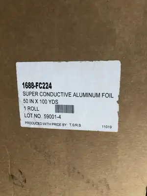 VentureTape 1688-FC224 Super Conductive Aluminum Foil Tape 50in X 100yds -NIB