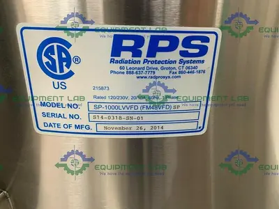 USED RADIATION PROTECTION SYSTEMS SP-1000LVVFDSP 1000 CFM HEPA VENTILATION UNIT 120/230V WITH 1.5 HP MOTOR