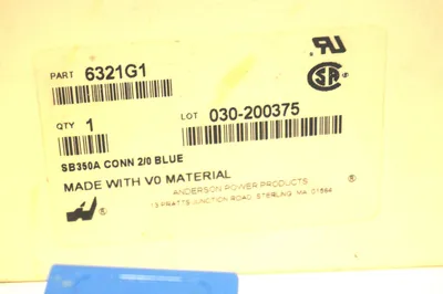 2 NEW ANDERSON POWER 6321G1 PLUG & SOCKET CONNECTOR