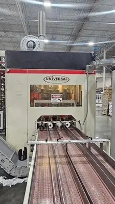 108" WIDE UNIVERSAL TISSUE TECHNOLOGY BRT/KRT REWINDING LINE W/4 LANE LOG SAW