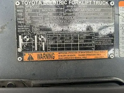 Used 2020 Toyota 8FBCU20 Misc Forklifts Ohio US | Value Forklifts #1332028