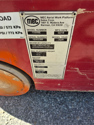 Used 2018 MEC 1330SE Scissor Lifters Florida US | Stack Equipment #1498179