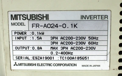 USED MITSUBISHI FR-A024-0.1K