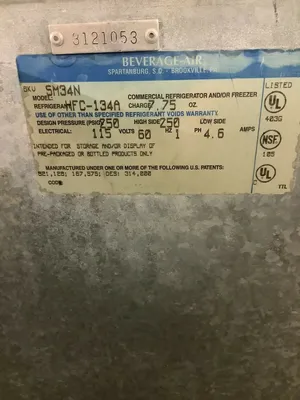152-0371 Beverage Air SM34N Self Contained Milk Cooler