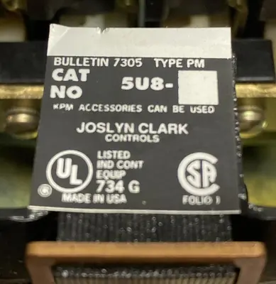 New | in-Stock JOSLYN CLARK 5U8 Miscellaneous Equipment (Electrical & Power) | Surplus Asset Holdings #1188225