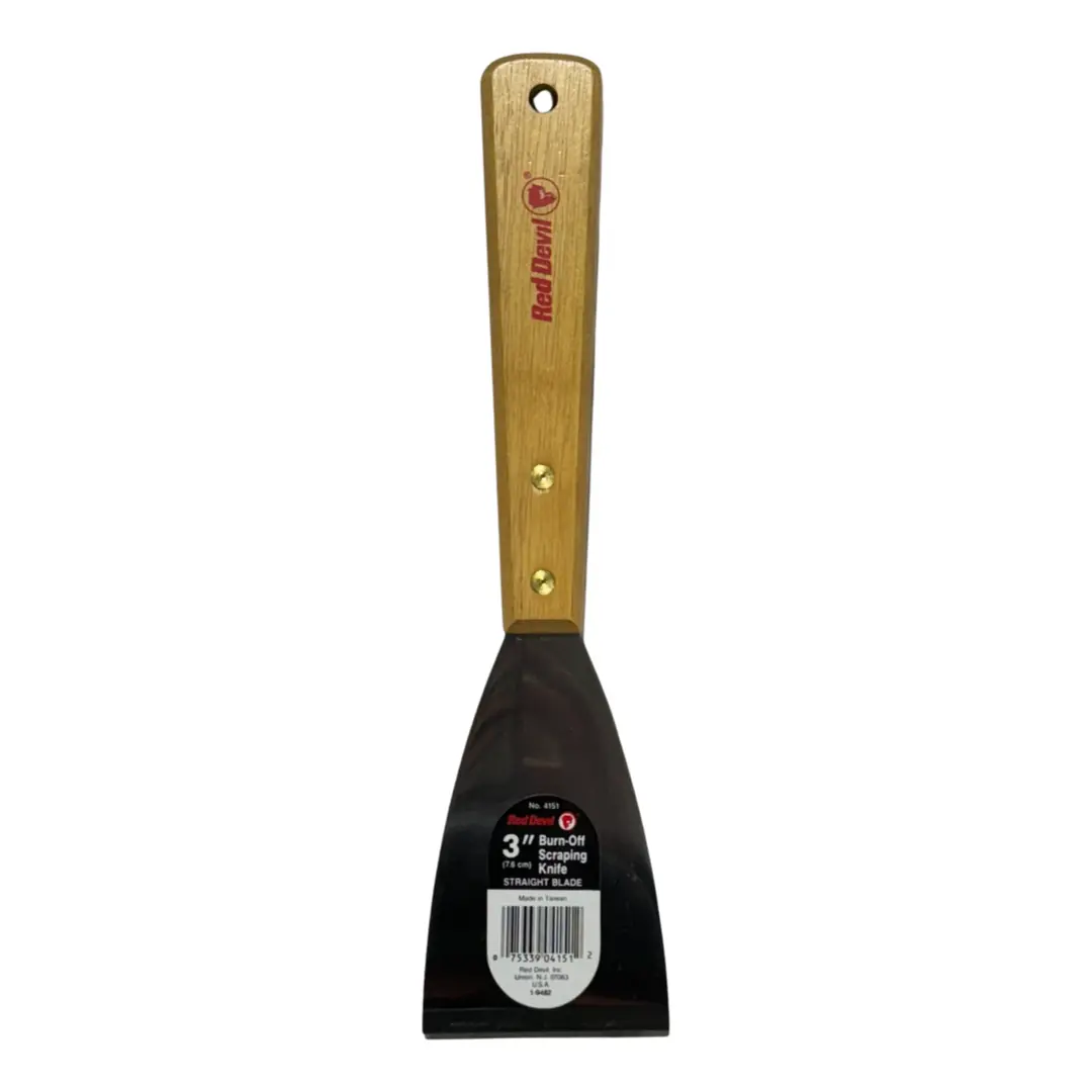 Red Devil 3" Burn-Off Scarping Knife Straight Blade 4151