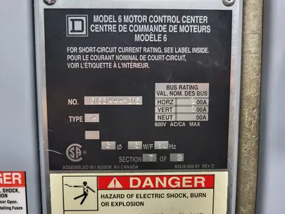 USED SQUARE D MODEL 6