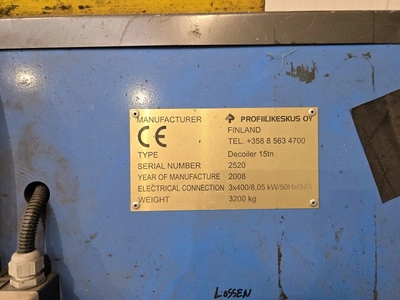 PROFIILIKESKUS OY FINLAND Roofing and Cladding Profile Roll Formers, 2× in working order, POA