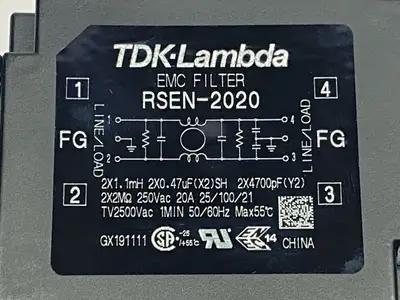 Used TDK-Lambda EMC Filter 20A 250VAC Antennas EMI EMC Equipment Michigan US | Maverick Industrial Sales #1391813