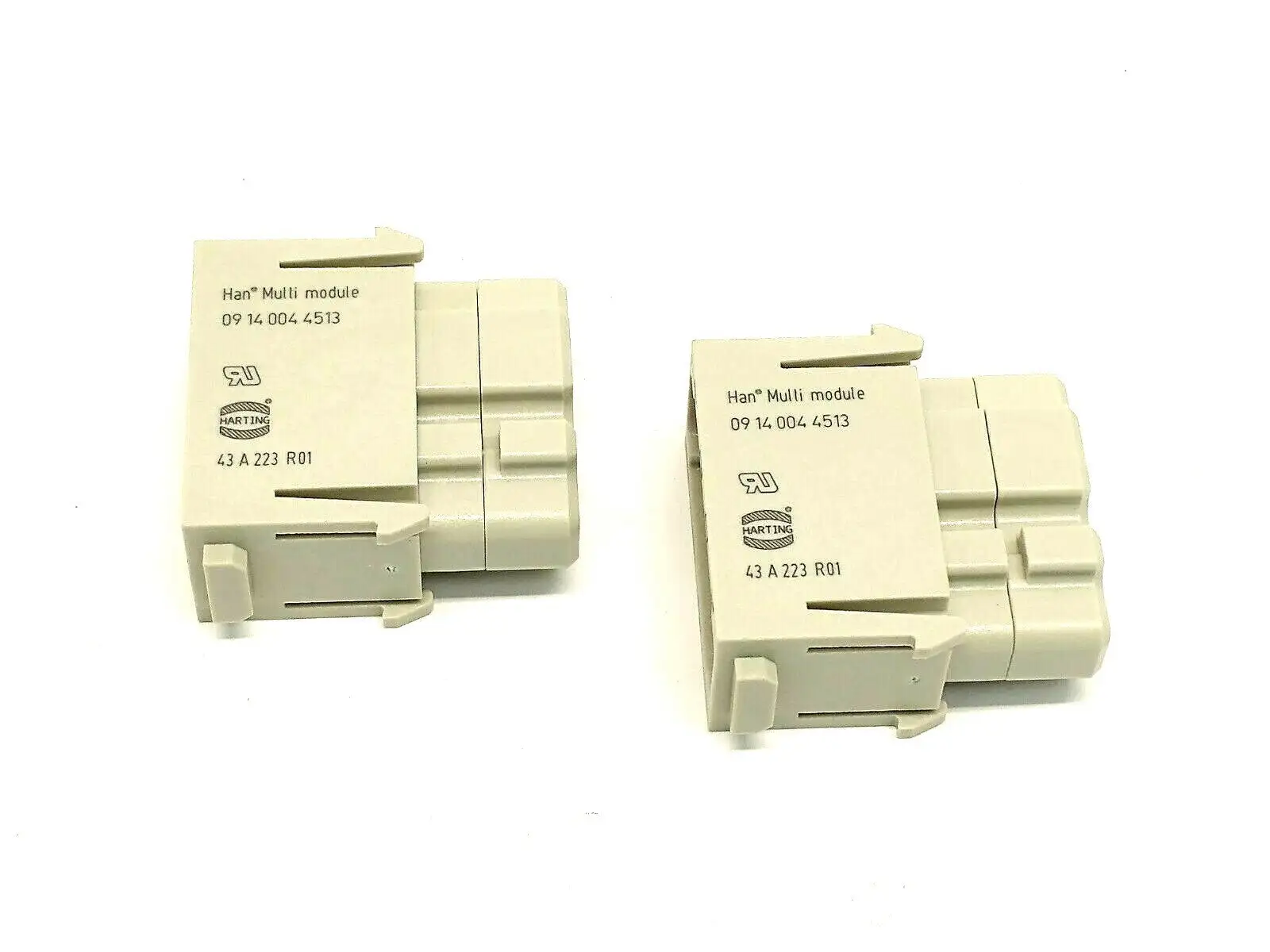 09 14 004 4513,09140044513 | Harting 09140044513 Han Multi Module 4-Contact Female Connector Insert LOT OF 2 - New – Open Box