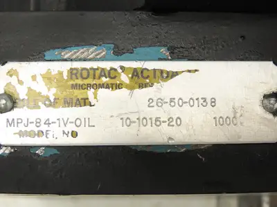 Rotac MPJ-84-1V-OIL Hydraulic Micromatic Rotary Actuator 1,000 PSI