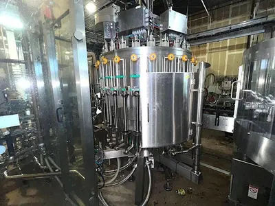 Complete KOSME Bottling Line Includes Depalletizer, Barifill Glass Filler & Flexa Labeler