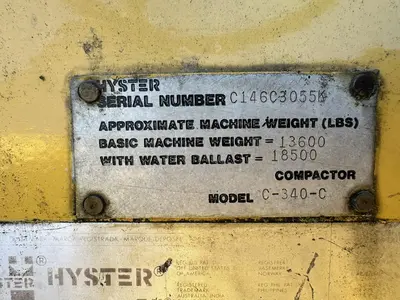 Used 1989 HYSTER C-340-C Single Drum Rollers Ohio US | Proxy Equipment #1385276