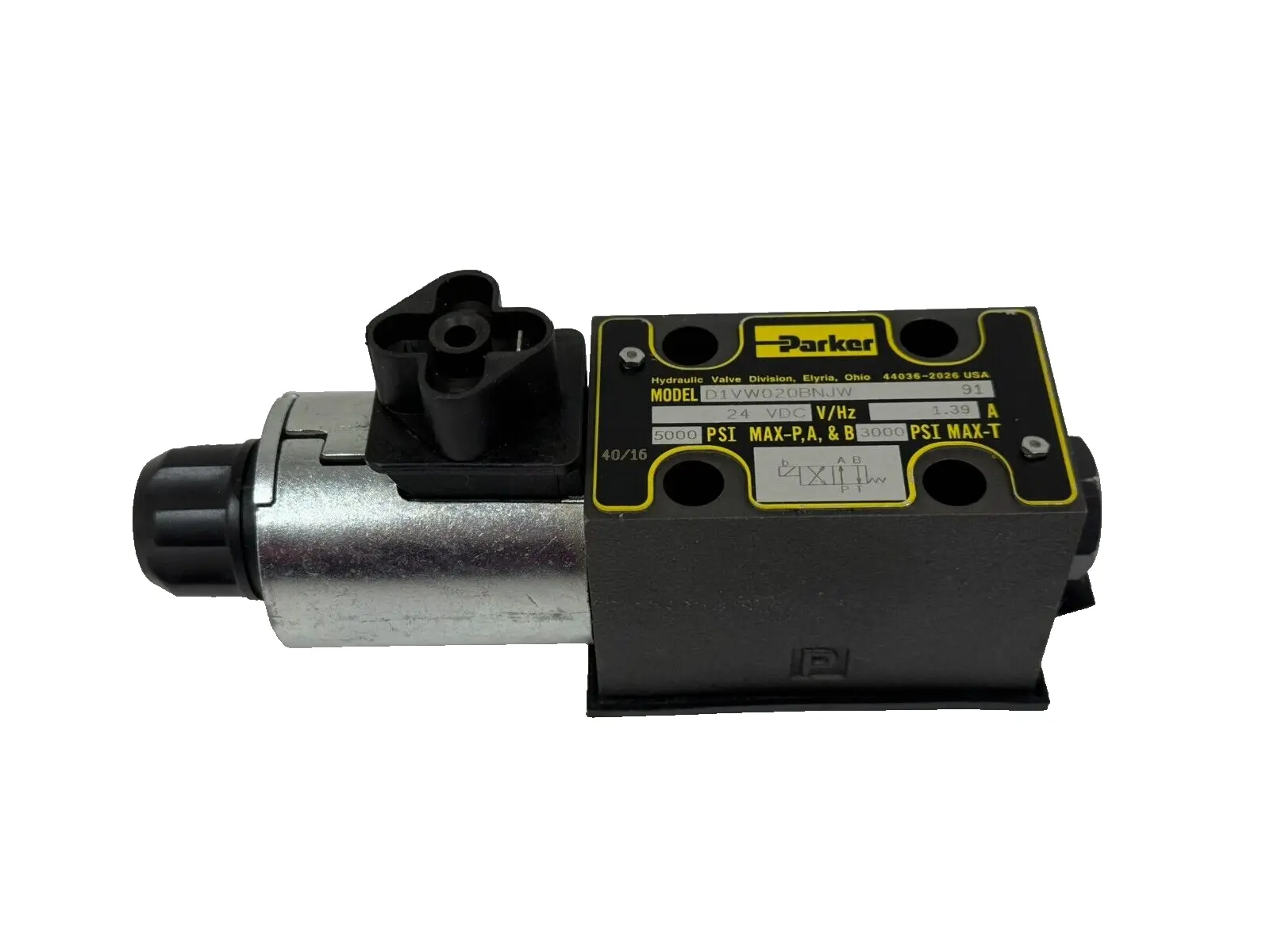 NEW PARKER D1VW020BNJW SOLENOID VALVE 24VDC 5000PSI