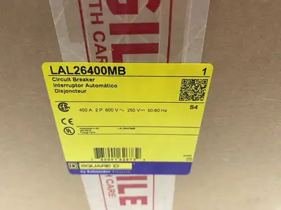 USED SCHNEIDER ELECTRIC SQUARE D CIRCUIT BREAKER 2-POLE 400A