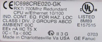 NEW GE FANUC IC698CRE020 CPU MODULE IC698CRE020-GK