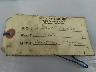 Velko 3-Bolt Stainless Steel Hinge 1-3/4" Offset  9" Open x 3" Wide  SET OF 4