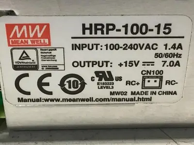 USED MEAN WELL HRP-100-15