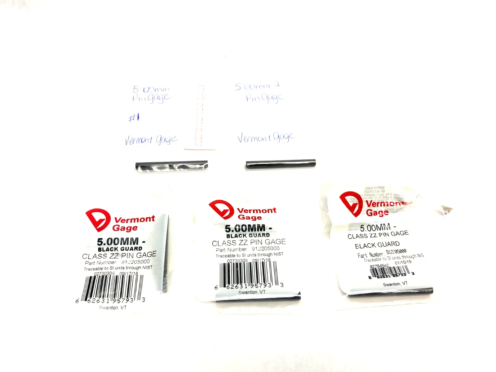 New | in-Stock VERMONT GAGE CLASS ZZ BLACK GUARD PIN GAGE Pins | Maverick Industrial Sales #1112294