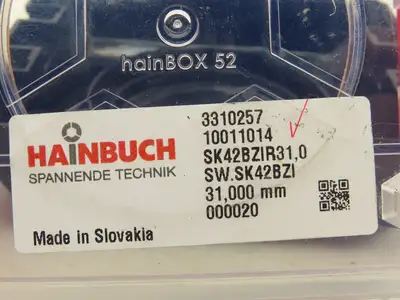 Hainbuch SK42BZIR31 Clamping Head Serrated Bore 31mm x 47mm OAL Chuck Type H