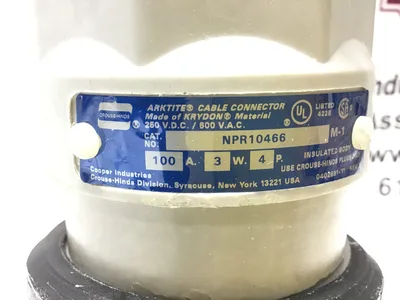 Crouse Hinds Arktite NPR10466 Cable Connector Cable Range .930-1.210 3Wire 4Pole