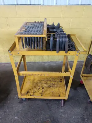 T-SLOT HOLD DOWN BOLTS & TOOLING WITH CART: STOCK #14951