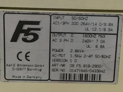 USED KEB 09.F5.B1B-2900