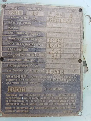 USED CATERPILLAR D398