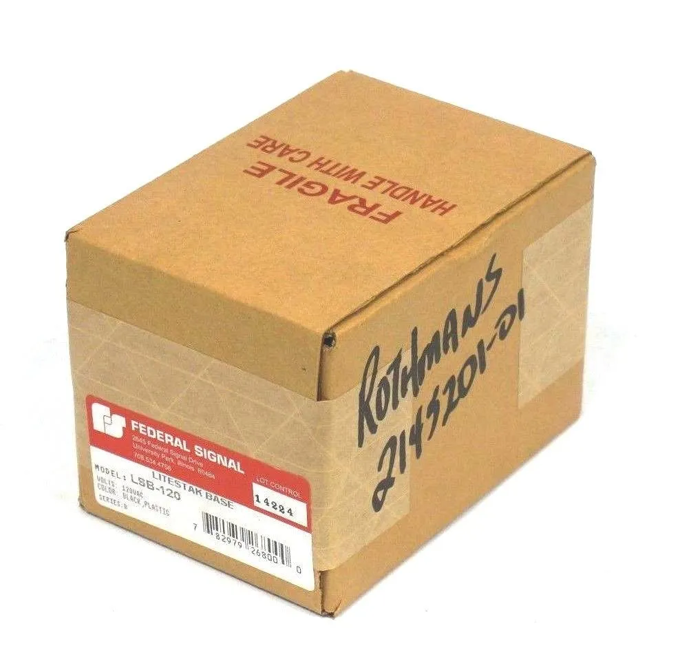 NEW FEDERAL SIGNAL LSB-120 LITESTAK BASE 120VAC, LSB120