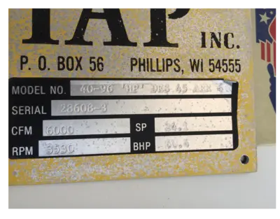 USED INDUSTRIAL AIR PRODUCTS 40-96 HP DES. 45 ARR 4