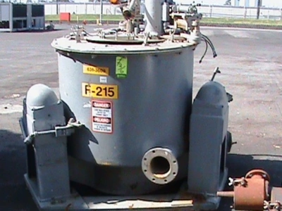 Western States 40 x 24 Quadramatic perforate basket centrifuge, 316SS.