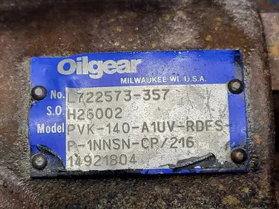 Used OILGEAR PVK-140-A1UV-RDFS-P-1NNSN-CP Parts (Hydraulics and Pneumatics) British Columbia CA | Lenmark #368566