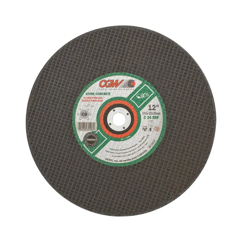 CGW 14" x 5/32" x 1" High Speed Gas Saw Blade Stone/Concrete 10 Pack