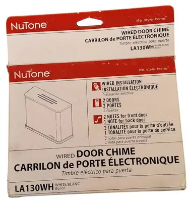 NuTone |  Doorbell, High Gloss White Wood