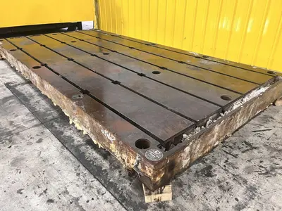 6' X 12' BAY CAST T-SLOT STEEL FLOOR PLATE: STOCK #21667