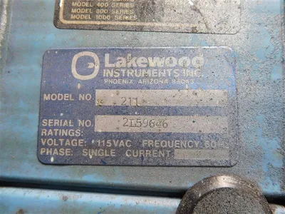 Lakewood Instruments Inc. 211 Conductivity and Timer Controller Used