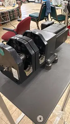 Industrial Electric Motor Assembly on Rolling Stand