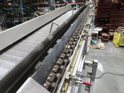 26"x 14' 8" Bulk Food Process Incline Conveyor 115V with Dust Collector Blower