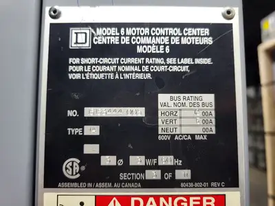 USED SQUARE D MODEL 6