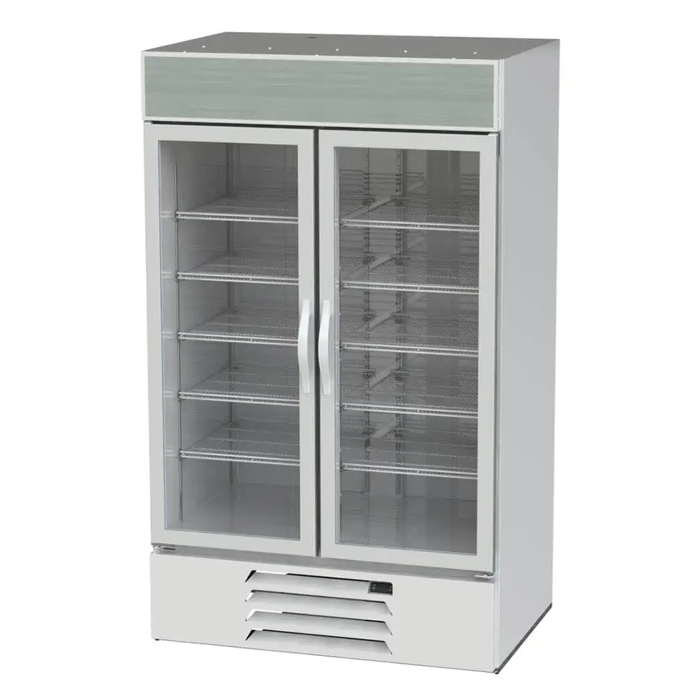 Beverage-Air MMR44HC-1-W-IQ 47" Marketmax® Two Section Glass Door Merchandiser - (2) Left/right Hinge Swing Doors, White, 115v