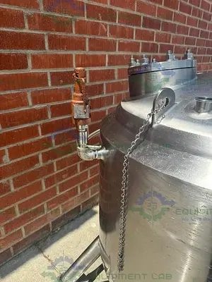 USED DCI 400 LITER STAINLESS STEEL JACKETED REACTOR MIXING TANK  45 PSI