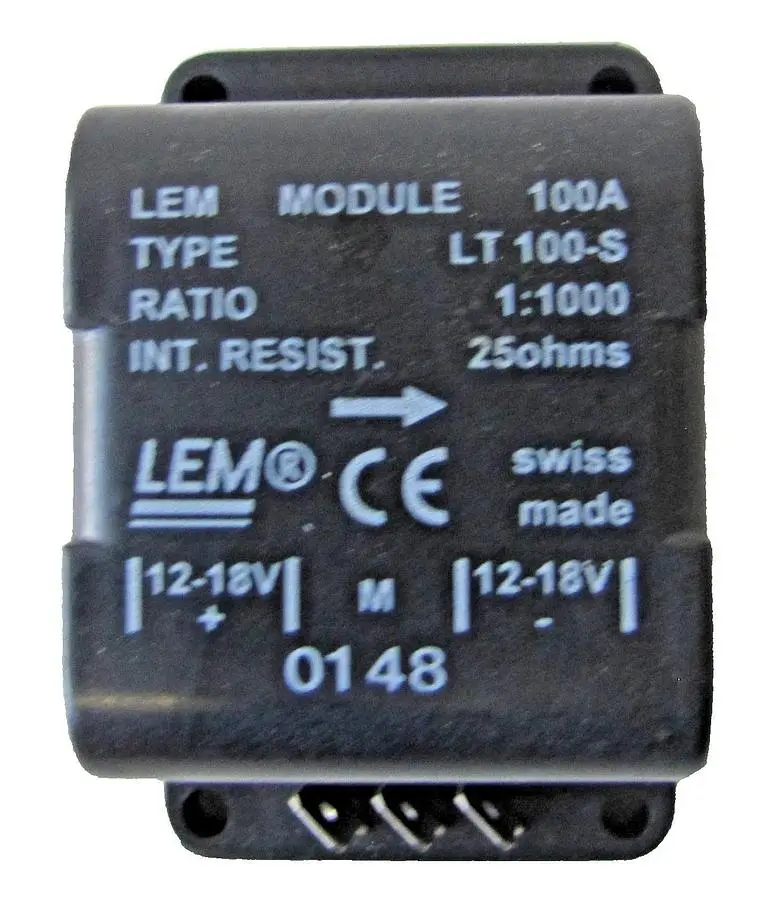 LEM Current Transducer Sensor LT 100-S 100A Hall Effect 25 Ohms 1:1000 Ratio