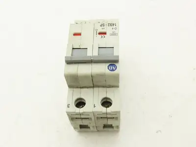 Allen Bradley 1492-SP2D040 Mini Circuit Breaker 4A 2-Pole 480V Ser C Lot of 6
